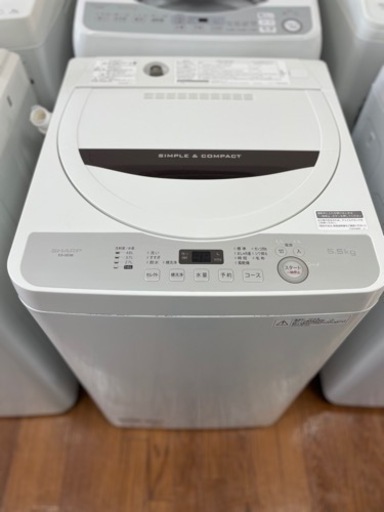 送料・設置込み　洗濯機　5.5kg SHARP 2018年