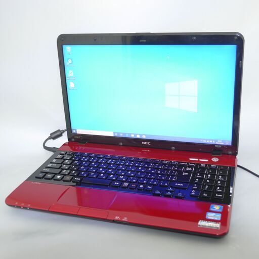 新品高速SSD レッド 赤色 ノートパソコン 15.6型 NEC PC-LS550F21CR 中古良品 第2世代Core i5 8GB Blu-ray 無線 Windows10 Office