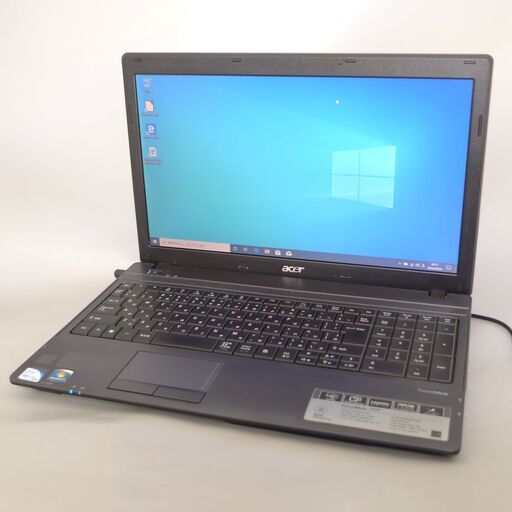 Wi-Fi有 灰色 ノートパソコン 15.6型 エイサー acer 5335-PS922 中古美品 Celeron 4GB DVDマルチ 無線 Windows10 Office 即使用可
