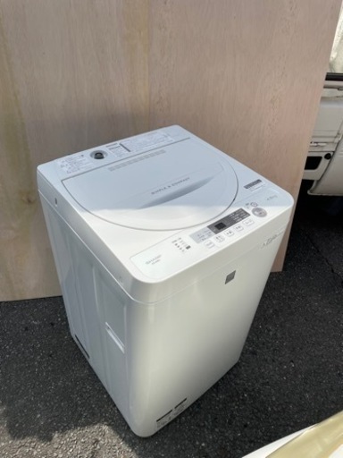 ☆格安☆単身者用 洗濯機(4.5Kg) SHARP ES-G4E5 2018年製 中古品 セット割対象商品 軽トラ無料貸し出し