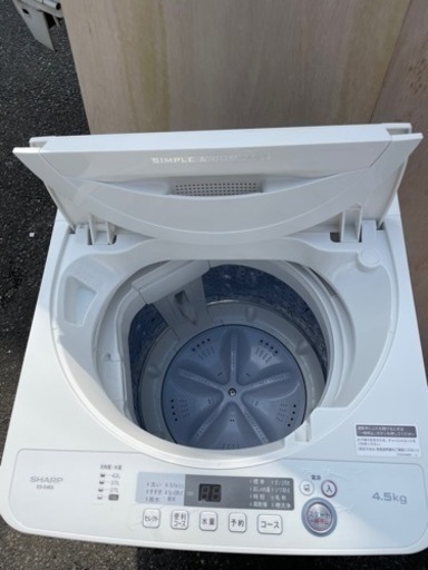☆格安☆単身者用 洗濯機(4.5Kg) SHARP ES-G4E5 2018年製 中古品 セット割対象商品 軽トラ無料貸し出し
