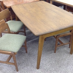 起立木工 木製 ブラウン ダイニング5点セット【9651188】