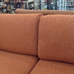 起立木工 木製フレーム 布製 2人掛けソファー【9651134】