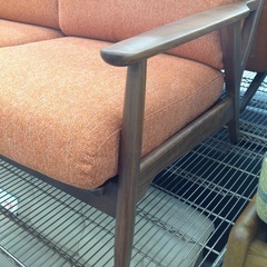 起立木工 木製フレーム 布製 2人掛けソファー【9651134】