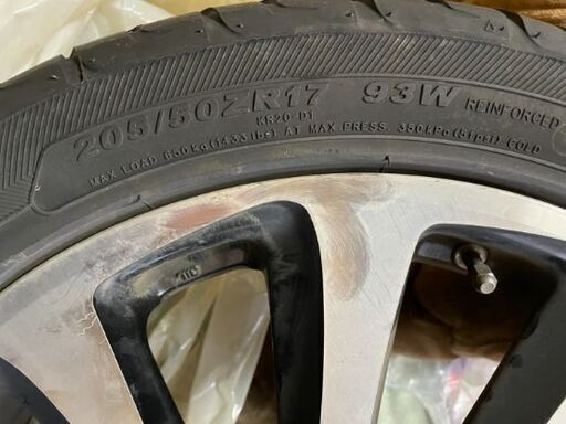 BADX DOS turbineII 17inch 5H タイヤ付き4本セット