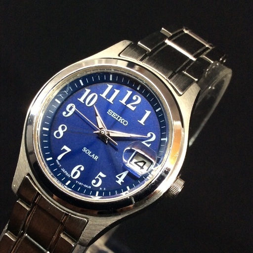 SEIKO セイコー ソーラー腕時計 レディースクォーツ 3針モデル 2011年製造 V187 0AF0