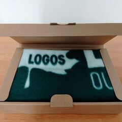 ■新品「LOGOS　ブランケット90cm×60cm 緑」