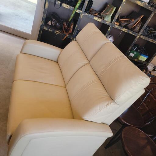 ★ジモティ割あり★  アームレスソファ グレージュ H72×W152×D72 クリーニング済み KJ4534 ☆ジモティ割あり☆ アームレスソファ グレージュ H72×W152×D72