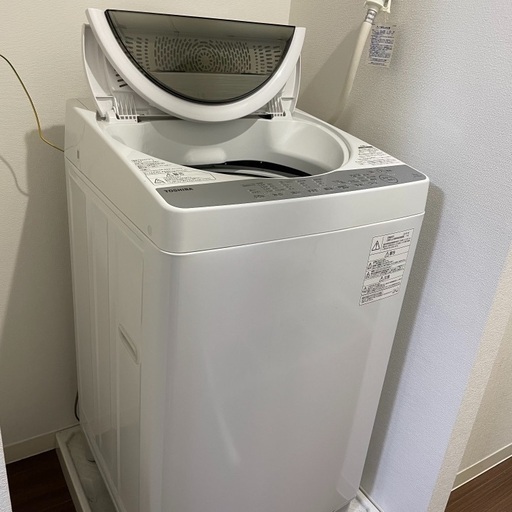 【】東芝 全自動洗濯機 7kg AW-7G6 W