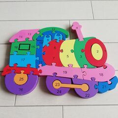 子供用　木製パズル（汽車）