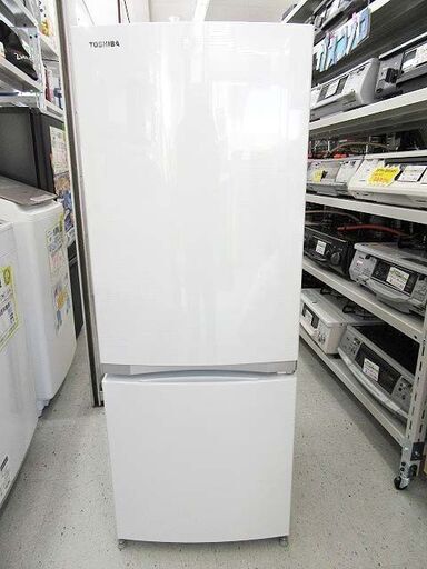 【恵庭】東芝 2ドア冷凍冷蔵庫 18年製 153L ホワイト GR-M15BS 中古品 paypay支払いOK!