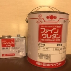 【ネット決済】ニッペ　ファインウレタンu100 ホワイト＋硬化剤