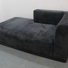 フランフラン メーネ カウチ L ブラック 起毛生地 Francfranc 中古家具 店頭引取歓迎 R5373) フランフラン メーネ カウチ L ブラック 起毛生地 Francfranc 中古家具