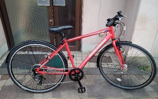 美品☆[BRIDGESTONE] TB1(ティービーワン)27吋クロスバイク アルミ/7speed/レッド