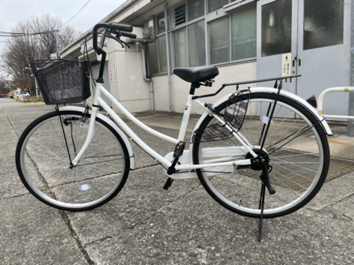 自転車(26インチ、白)
