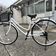 自転車(26インチ、白)