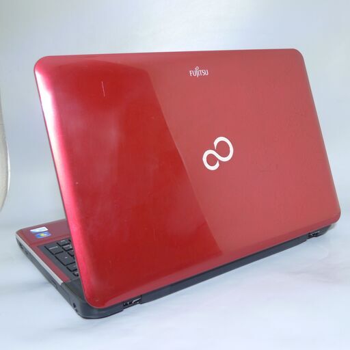 大容量HDD-750GB Wi-Fi有 赤色 ノートパソコン 15.6型 富士通 AH42/E