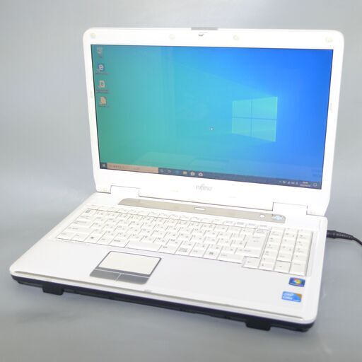 大容量HDD-500GB Wi-Fi有 ホワイト ノートパソコン 15.6型 富士通 AH550/5A 中古良品 Core i5 4GB DVDマルチ 無線 Windows10 Office