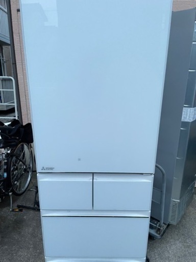 E-017Y MITSUBISHI MR-B46Z-W2 ノンフロン 冷凍 冷蔵庫 455L 2016年製