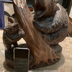 木彫りの熊　熊の置物　木彫り　熊　北海道　