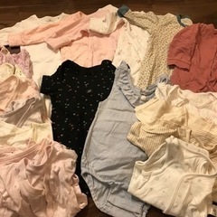 ベビー服　70サイズ中心 3〜6ヶ月　25着　未使用あり　ロンパ...