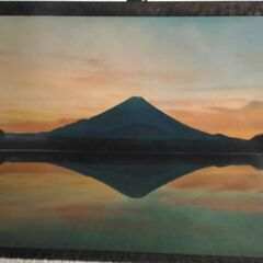 【玄関やリビングに！】富士山の漆絵　縦６１㎝　横９０㎝　