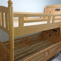 サンコウ社の二段ベッドです。１０年位前にナフコかニトリで購入しました。