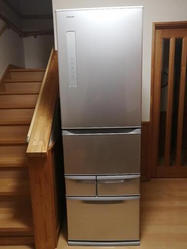 東芝 5ドア冷凍冷蔵庫 GR-M41G(411L) 2018年製　真ん中野菜室　自動製氷付き【美品】