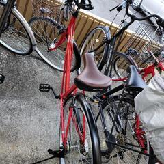 自転車(普通の赤い自転車です)