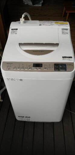 【美品】【配達無料】洗濯乾燥機　SHARP  5.5kg  ES-T5CBK  2019年製　乾燥もバッチリ!