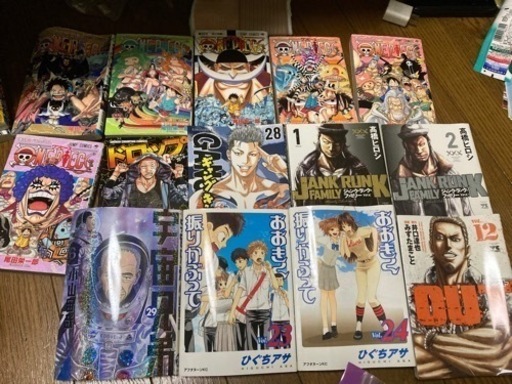 本日限定！ワンピース、メジャー、金太郎、湘南純愛組等、昨日出品した3つの漫画とセットで5000円で売ります。