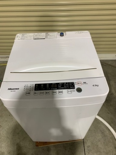 Hisense 洗濯機　2021年製　4.5kg