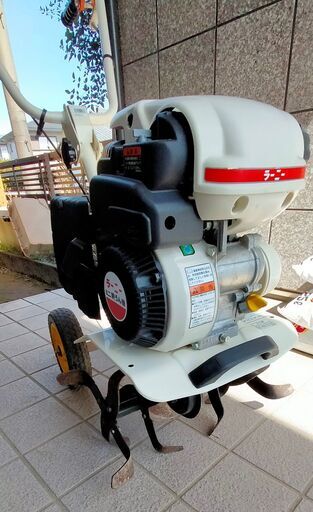 ラーニー　管理機　カセットガス式耕運機　CR－G210　移動用車輪付き　試運転確認できます