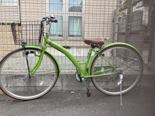 2021年6月購入(未使用に近い)コーナン変速自転車(緑2番)