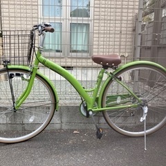 2021年6月購入(未使用に近い)コーナン変速自転車(緑2番)