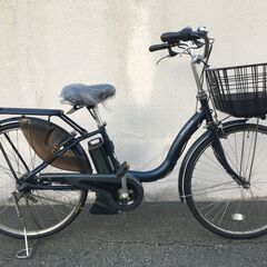 地域限定送料無料 ヤマハ パス ナチュラ 新基準 子供乗せ 8,7AH 紺