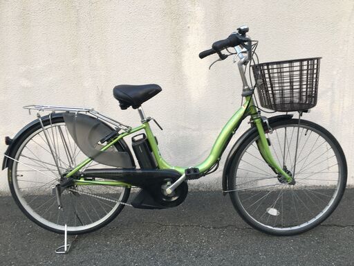 地域限定送料無料ヤマハパスナチュラ新基準子供乗せ8,7AH緑系アシスタビビ神戸市電動自転車 (モトチャリ) 西灘の電動アシスト自転車の中古あげ