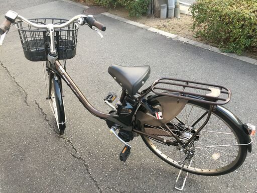 地域限定送料無料パナソニックビビFX8,9AH子供乗せ新基準茶パスウィズアシスタ神戸市電動自転車 (モトチャリ) 西灘の電動アシスト自転車の