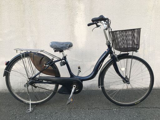 地域限定送料無料　バッテリー新品　ヤマハ　パス　ナチュラ　新基準　子供乗せ　紺　アシスタ　ビビ　神戸市　電動自転車