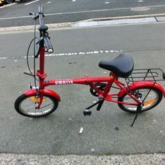 【ネット決済】F318　RIBBON　１６インチ　自転車　赤色