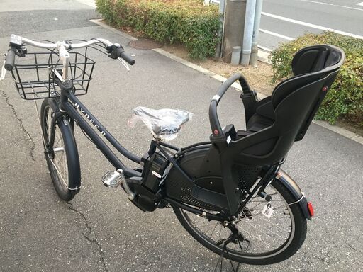 地域限定送料無料　ブリヂストン　ハイディツー　HYDEE　三人乗り　子供乗せ　12,8AH　黒　ギュット　パスクルー　神戸市　電動自転車