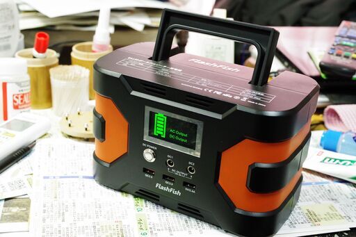 中古並品　FlashFish ポータブル電源 家庭用蓄電池 45000mAh/166Wh AC(200W) DC(120W)