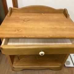 【3/13終了・最終価格】天然木パイン材　電話台　サイドテーブル