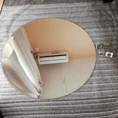 円形鏡IKEA直径55センチ