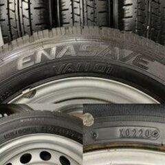 【DUNLOP ENASAVE VAN01 155/80R14 88/86N LT】夏タイヤ【トヨタ プロボックス 純正ホイール 14インチ 5J4HPCD100】バリ溝　(VTK493) クレジットカード QRコード決済可能