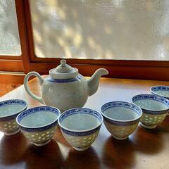 譲渡先決まりました【未使用品・箱なし】中国景徳鎮の茶器セット