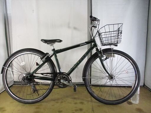 B797　★15800円★整備済み スポーツ中古自転車 MIYATA　グリーン　7段変速【クロスバイク】