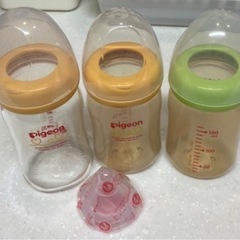ピジョン 母乳実感 哺乳瓶3本＋未開封M乳首1つ
