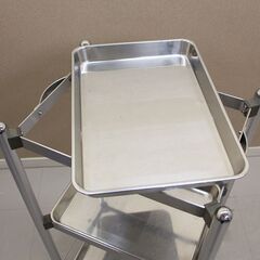 ステンレスワゴン 3段 カート 運搬 台車 作業台 キャスター付き 理容 美容 タカラベルモント SR-DSW ② (J1033kmkY)