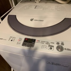 shapeシャープ洗濯機　5.5kg Ag+殺菌機能付き